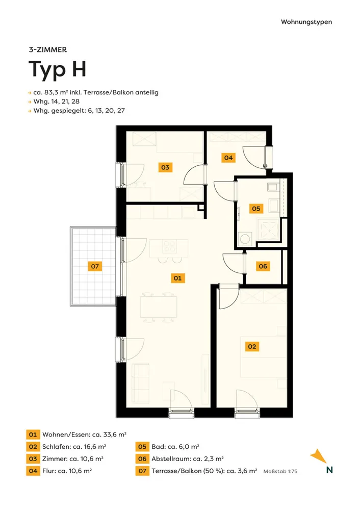 3 Zimmer Wohnung mit 83 m² in Bremen – Bild 3
