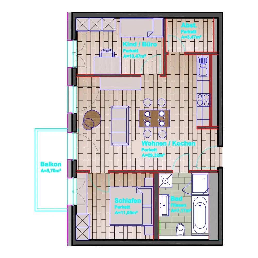 3 Zimmer Wohnung mit 64 m² in Berlin – Bild 10