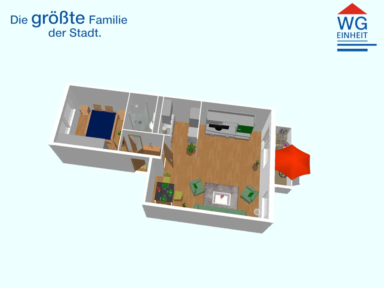 2 Zimmer Wohnung mit 57 m² in Chemnitz – Bild 1