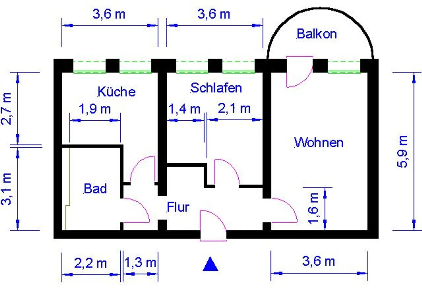 2 room apartment with 61 m² in Magdeburg – Photo 11