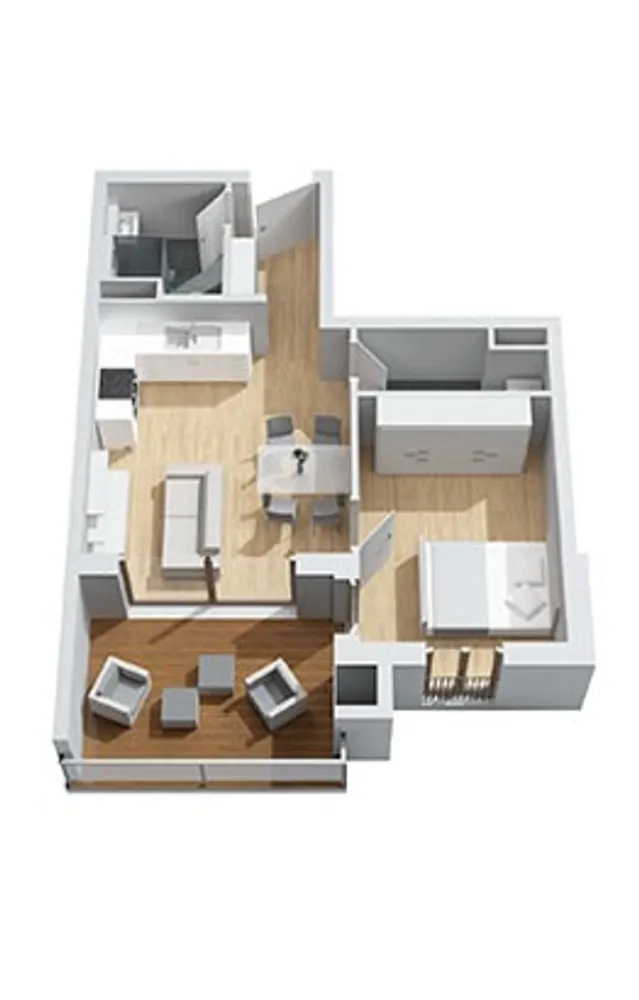 2 Zimmer Wohnung mit 52 m² in Frankfurt am Main – Bild 1