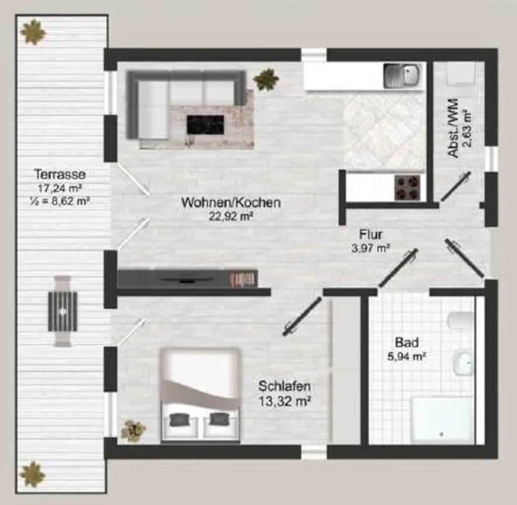 2 Zimmer Wohnung mit 57 m² in Delitzsch – Bild 1