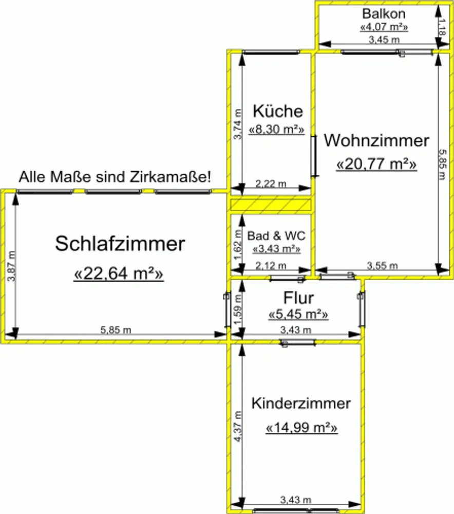 3 Zimmer Wohnung mit 77 m² in Gera – Bild 2