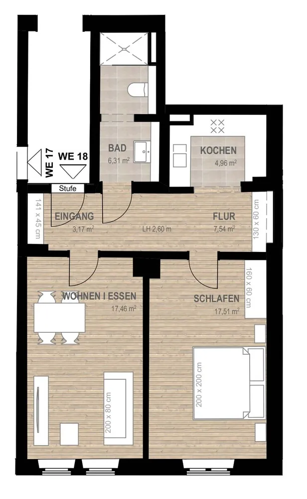 2 room apartment with 57 m² in Düsseldorf – Photo 4