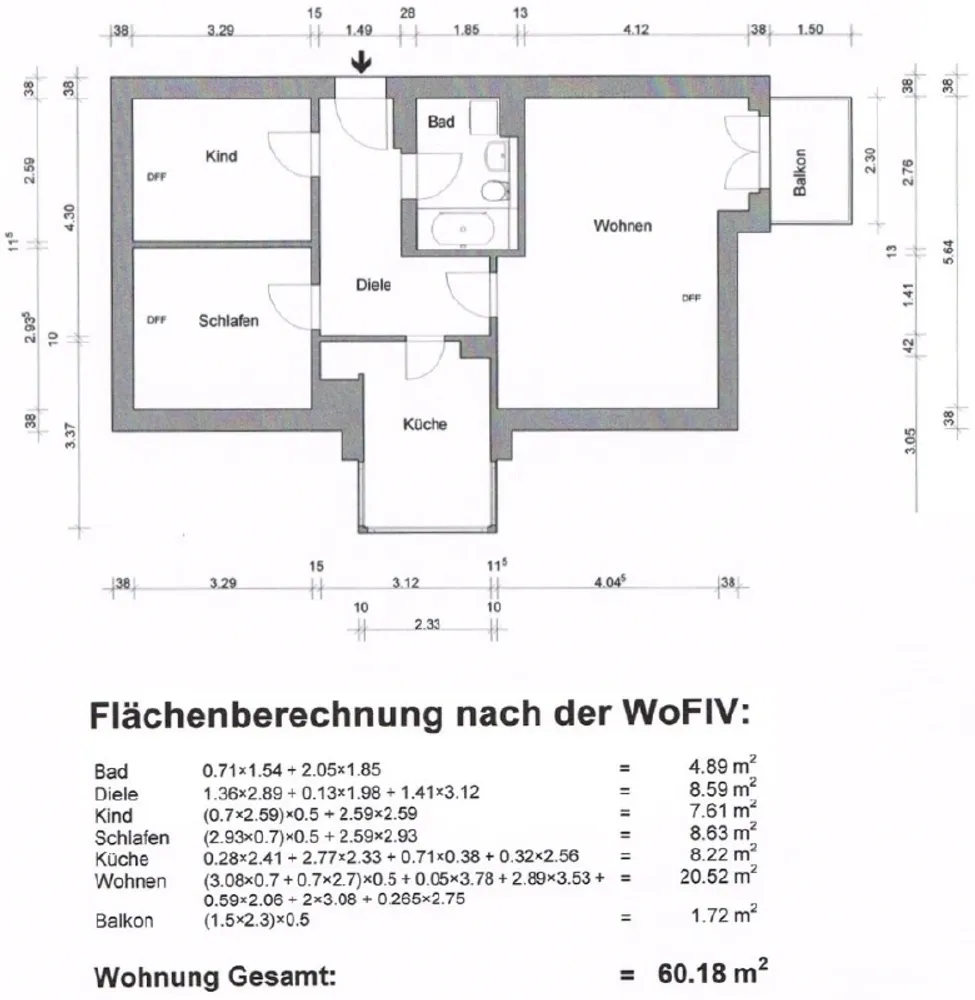 3 Zimmer Wohnung mit 60 m² in Dresden – Bild 2
