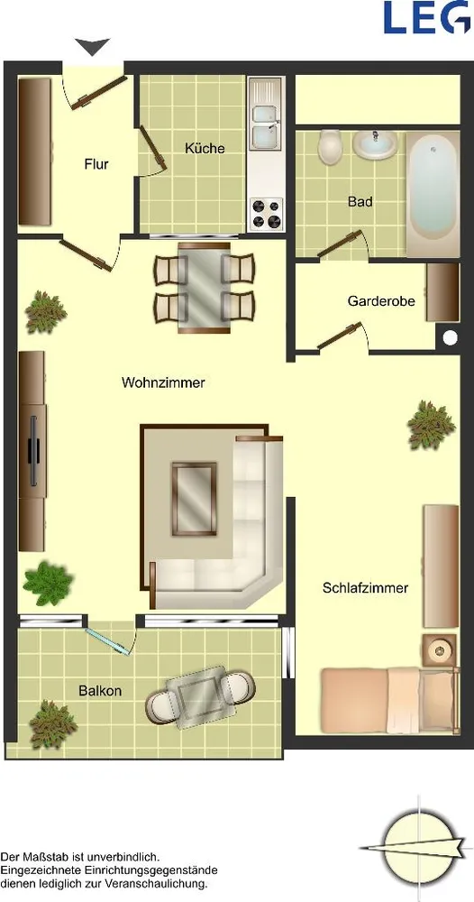 2 room apartment with 47 m² in Ratingen – Photo 6