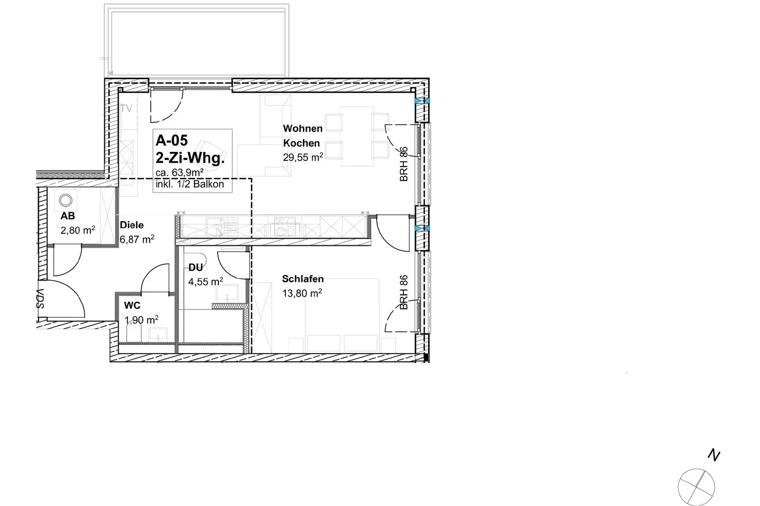 2 Zimmer Wohnung mit 64 m² in Germering – Bild 2