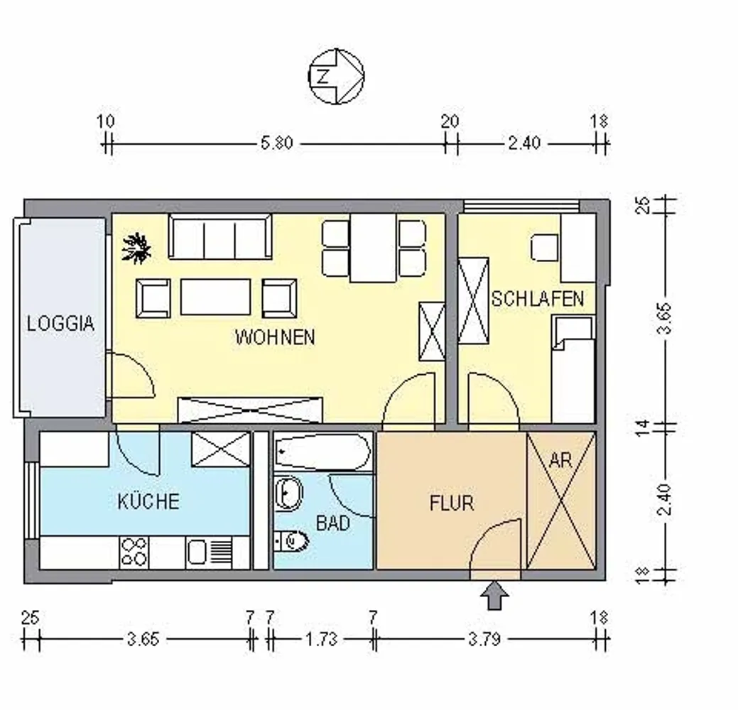 2 Zimmer Wohnung mit 54 m² in Berlin – Bild 2