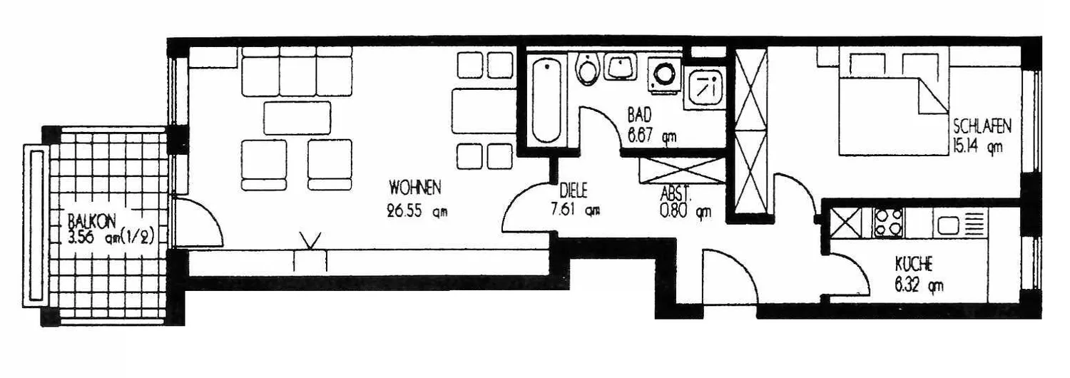 2 Zimmer Wohnung mit 65 m² in Augsburg – Bild 3