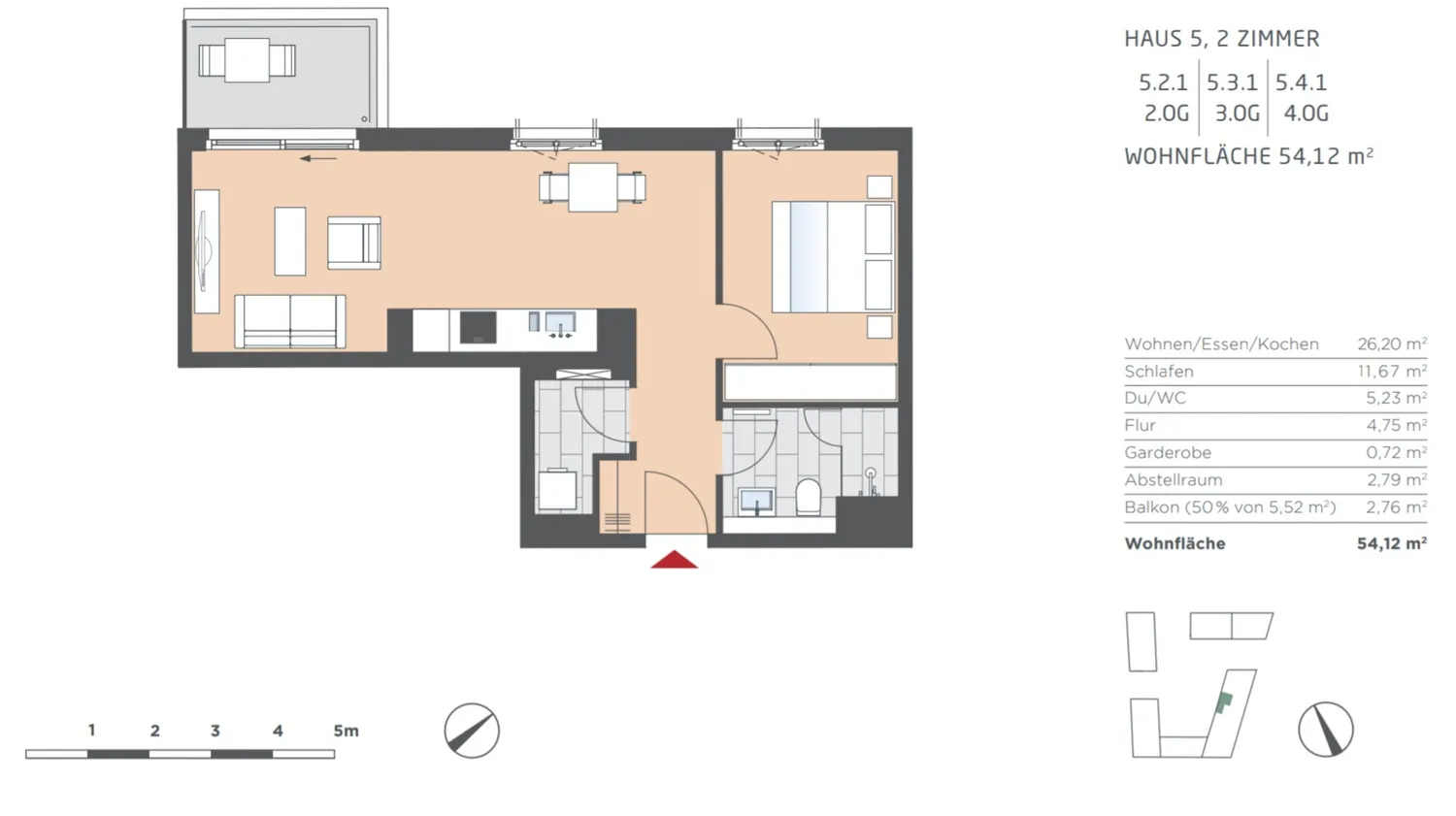 2 Zimmer Wohnung mit 54 m² in München – Bild 3