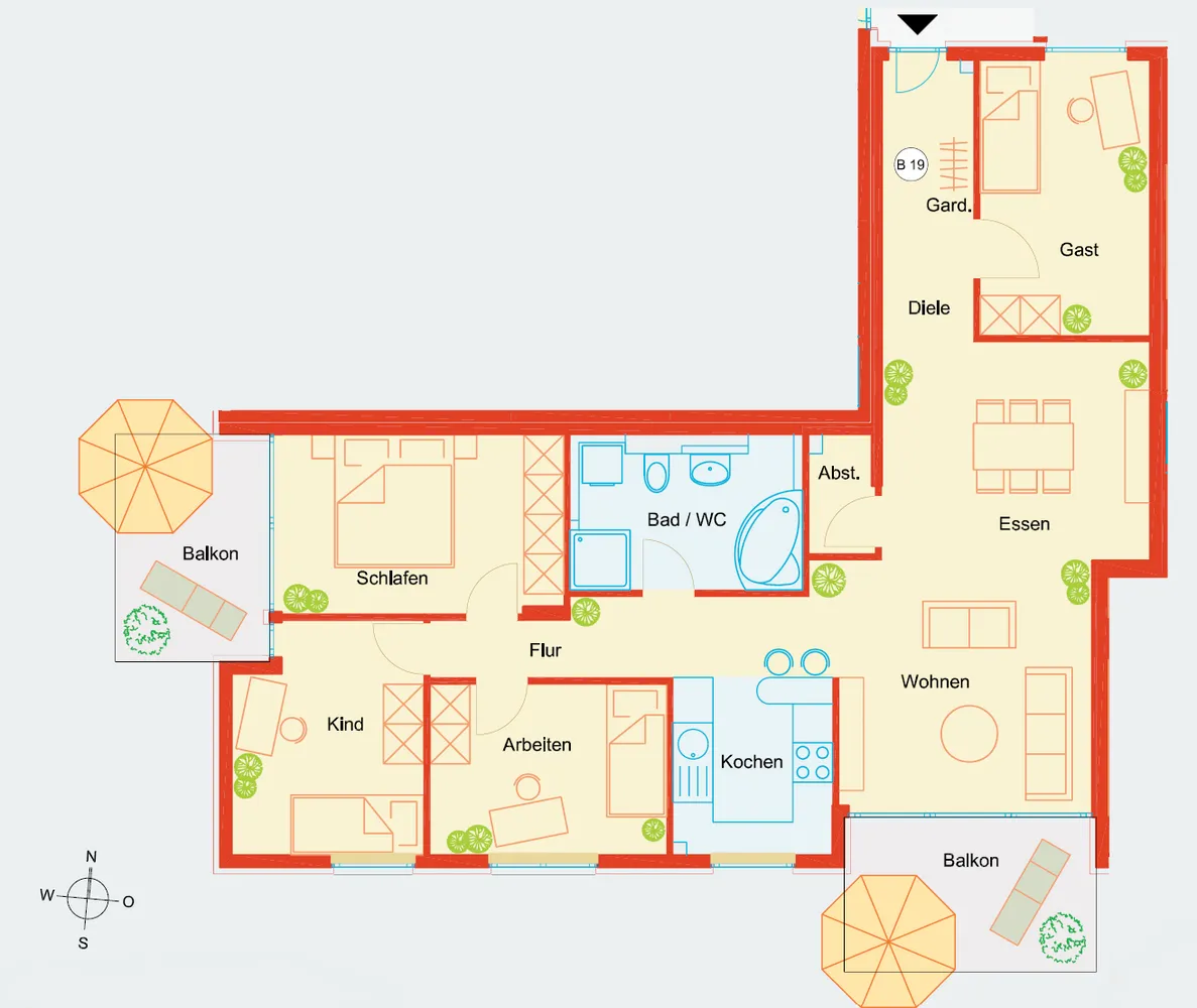 5 Zimmer Wohnung mit 105 m² in Böblingen – Bild 2
