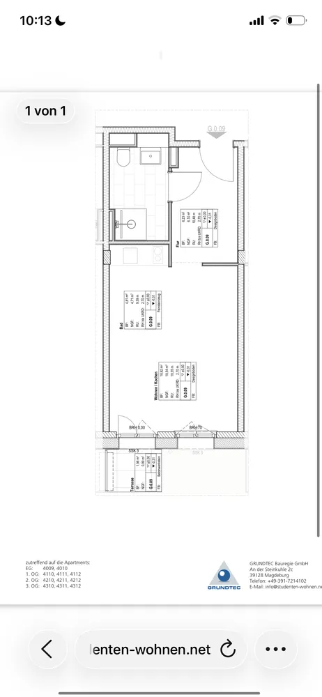 1 room apartment with 30 m² in Potsdam – Photo 2