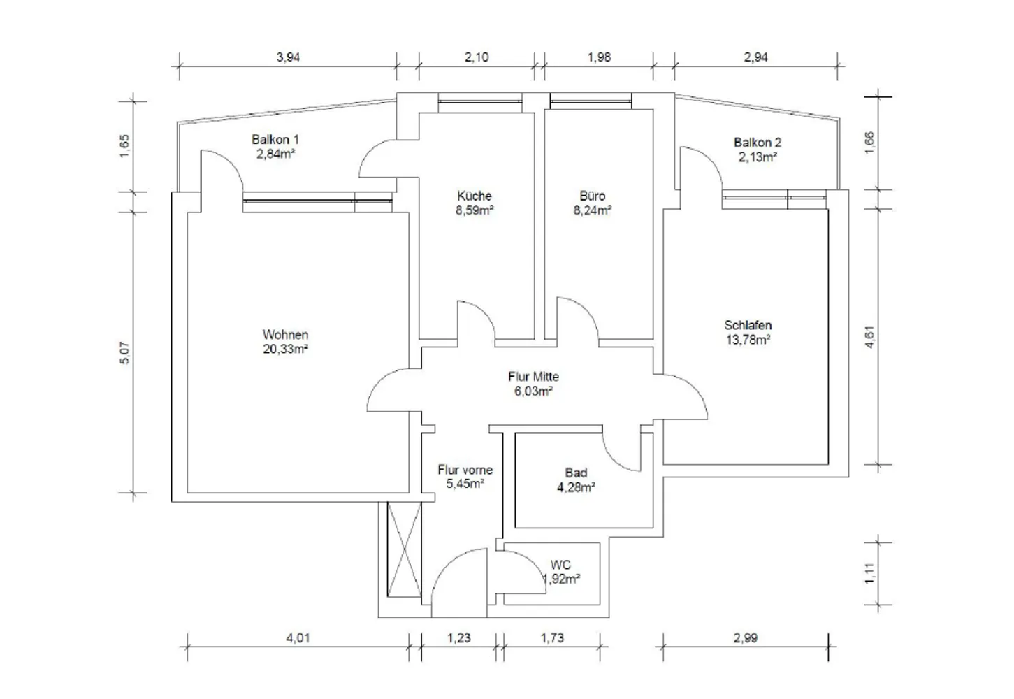 3 Zimmer Wohnung mit 74 m² in Bremen – Bild 1