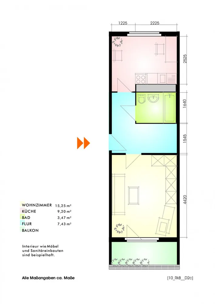 1 Zimmer Wohnung mit 36 m² in Leipzig – Bild 2