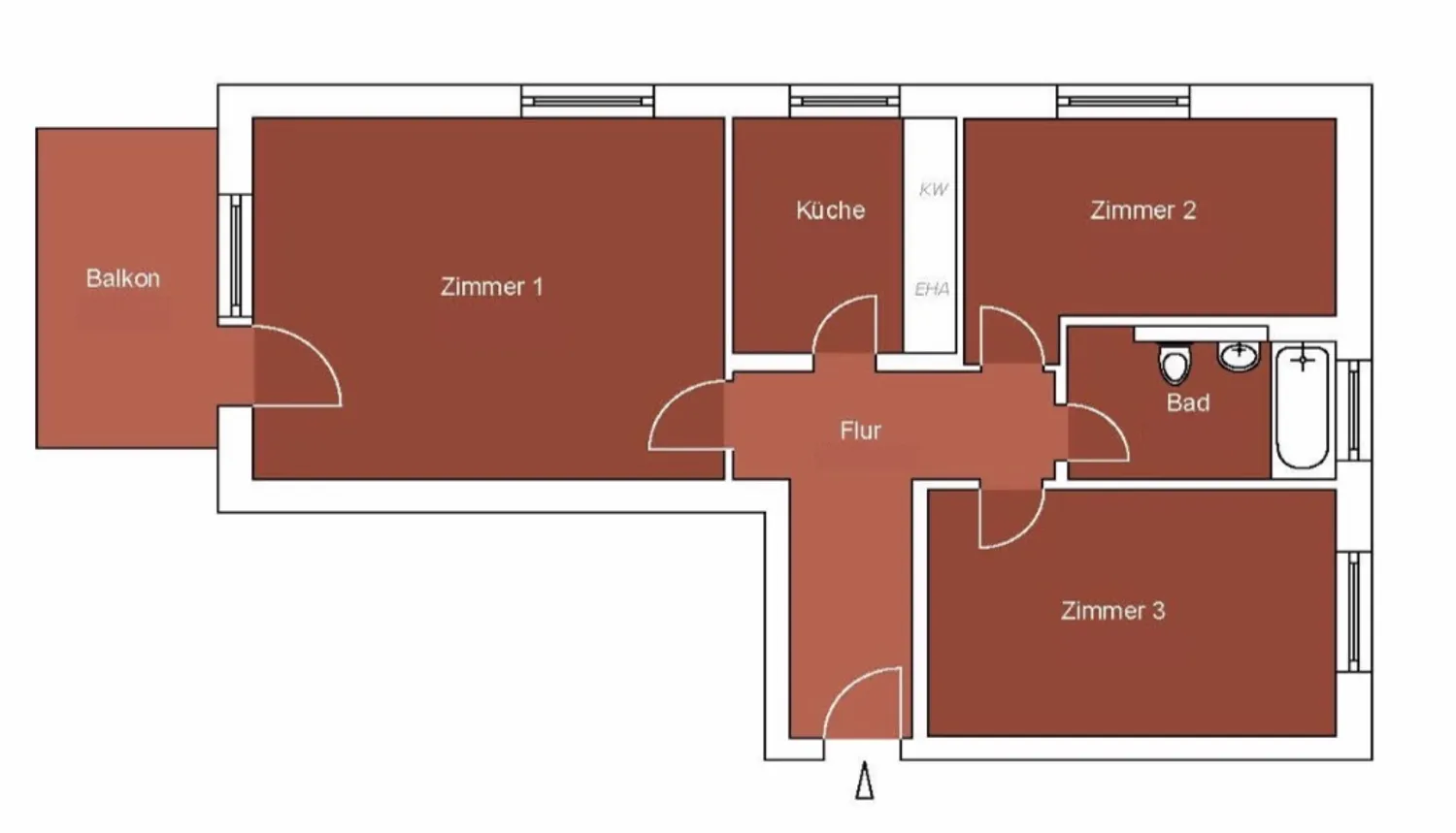 3 Zimmer Wohnung mit 74 m² in Dresden – Bild 2