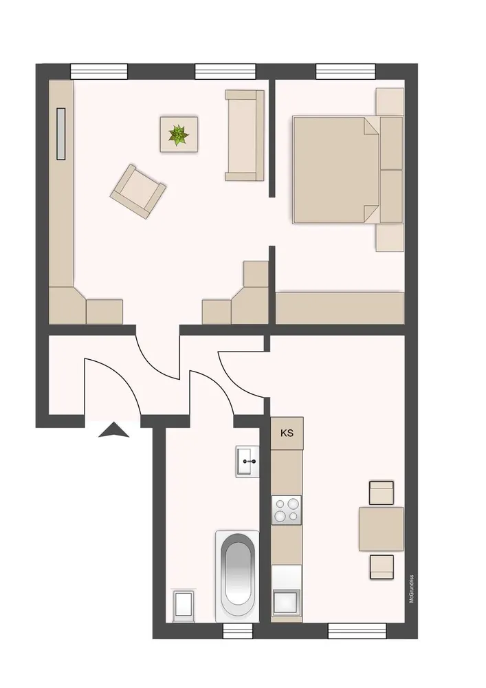 2 Zimmer Wohnung mit 49 m² in Leipzig – Bild 3
