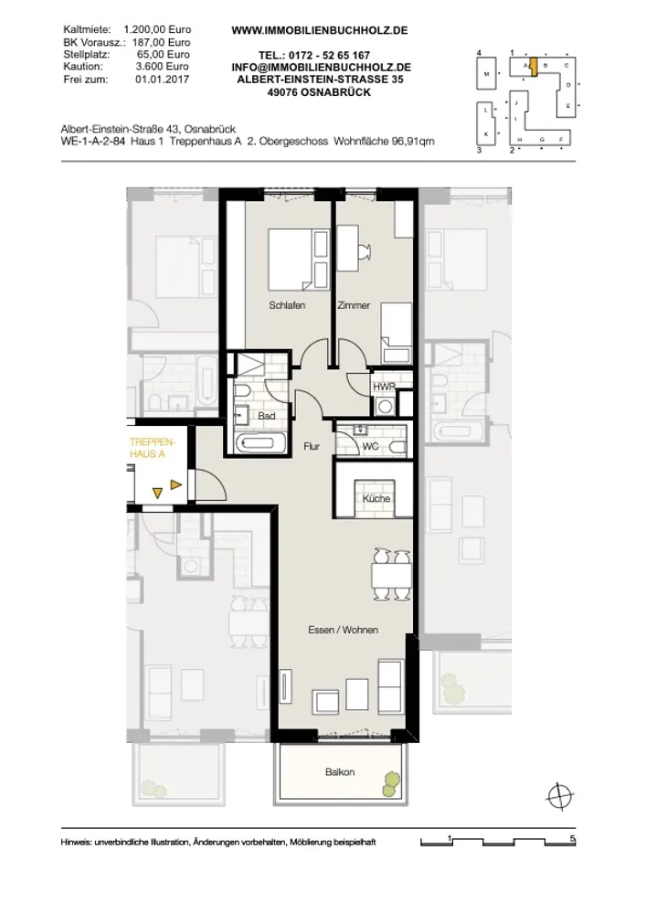 3 Zimmer Wohnung mit 97 m² in Osnabrück – Bild 8