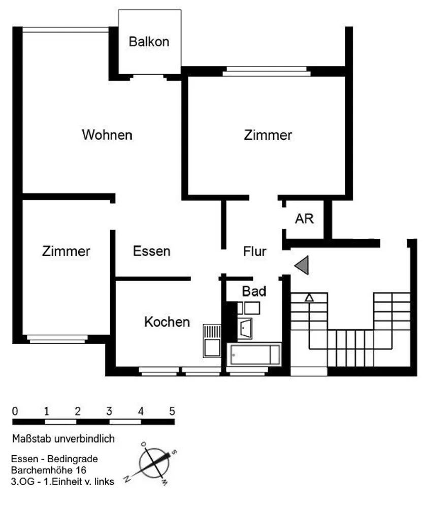3 room apartment with 77 m² in Essen – Photo 3