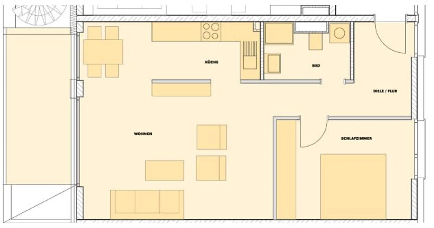 2 room apartment with 63 m² in Stuttgart – Photo 3