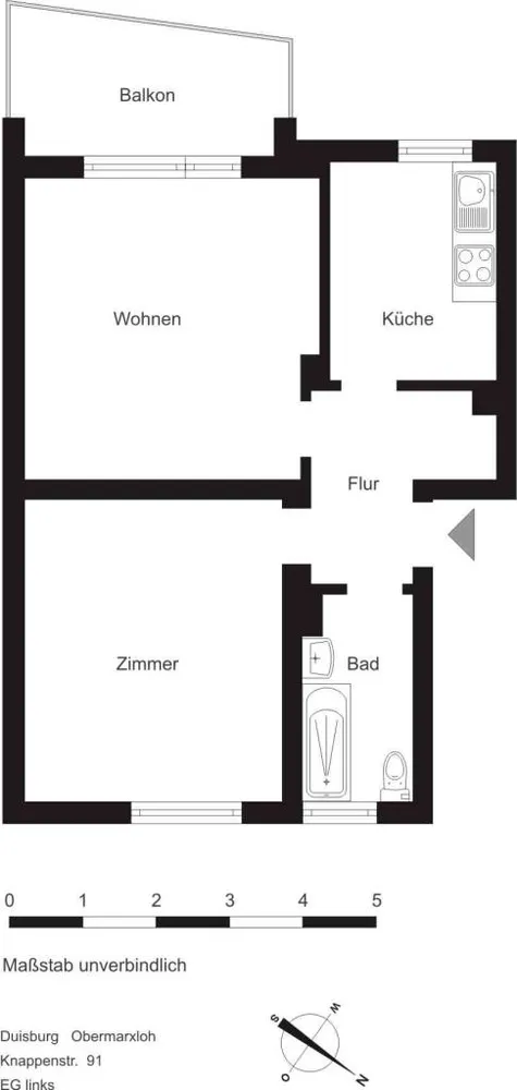 3 Zimmer Wohnung mit 46 m² in Duisburg – Bild 6