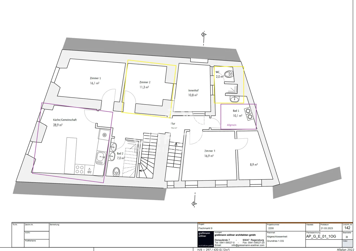 1 Zimmer Wohnung mit 11 m² in Regensburg – Bild 4