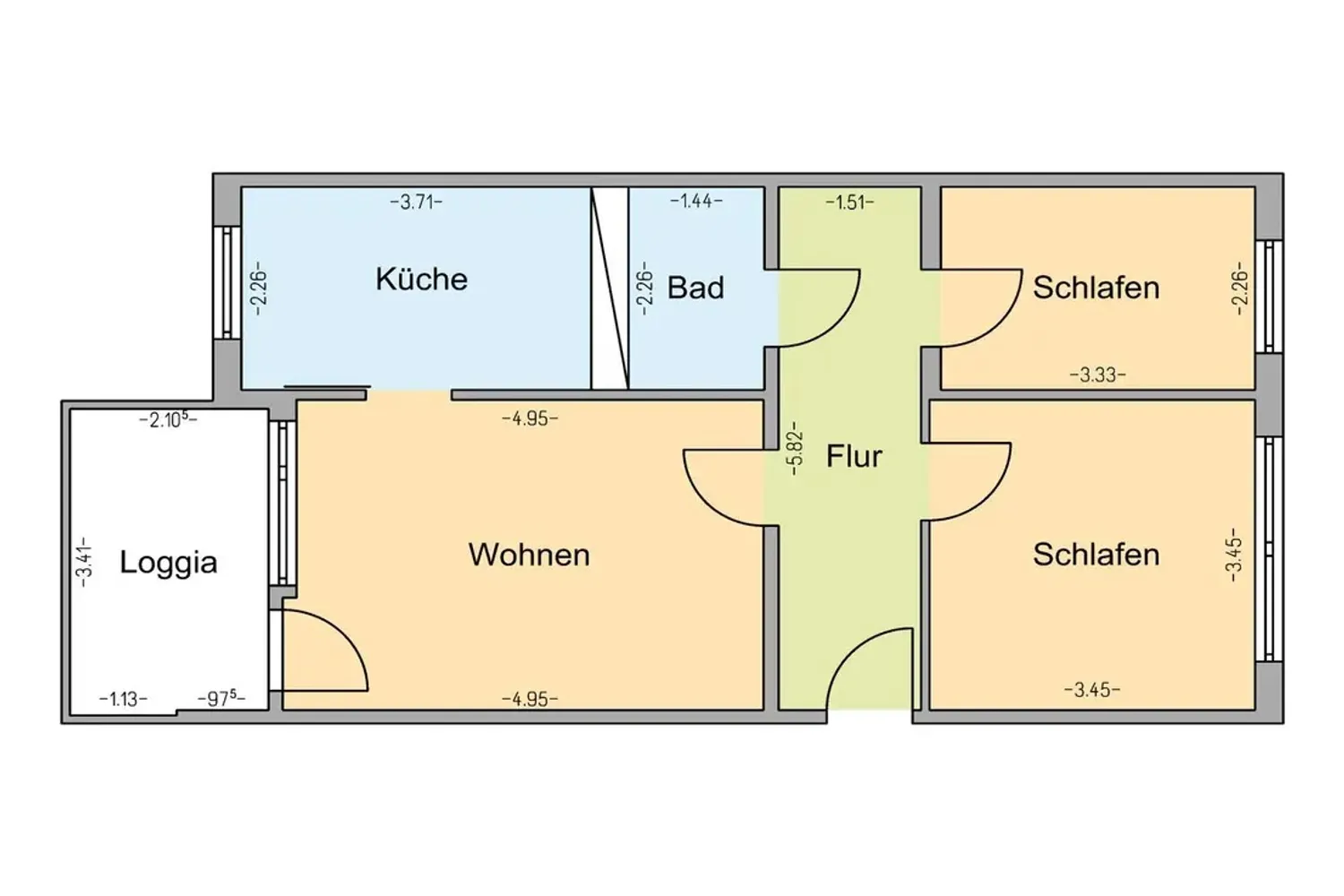 3 Zimmer Wohnung mit 60 m² in Rostock – Bild 3