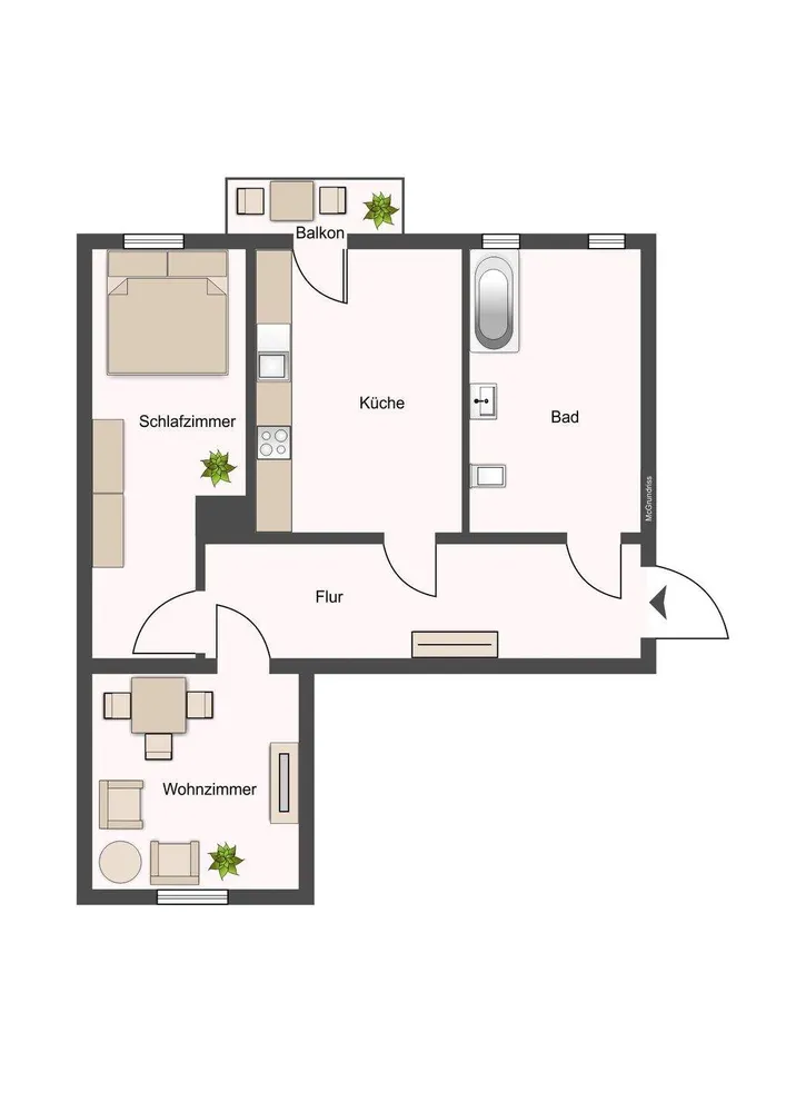 2 room apartment with 60 m² in Chemnitz – Photo 8