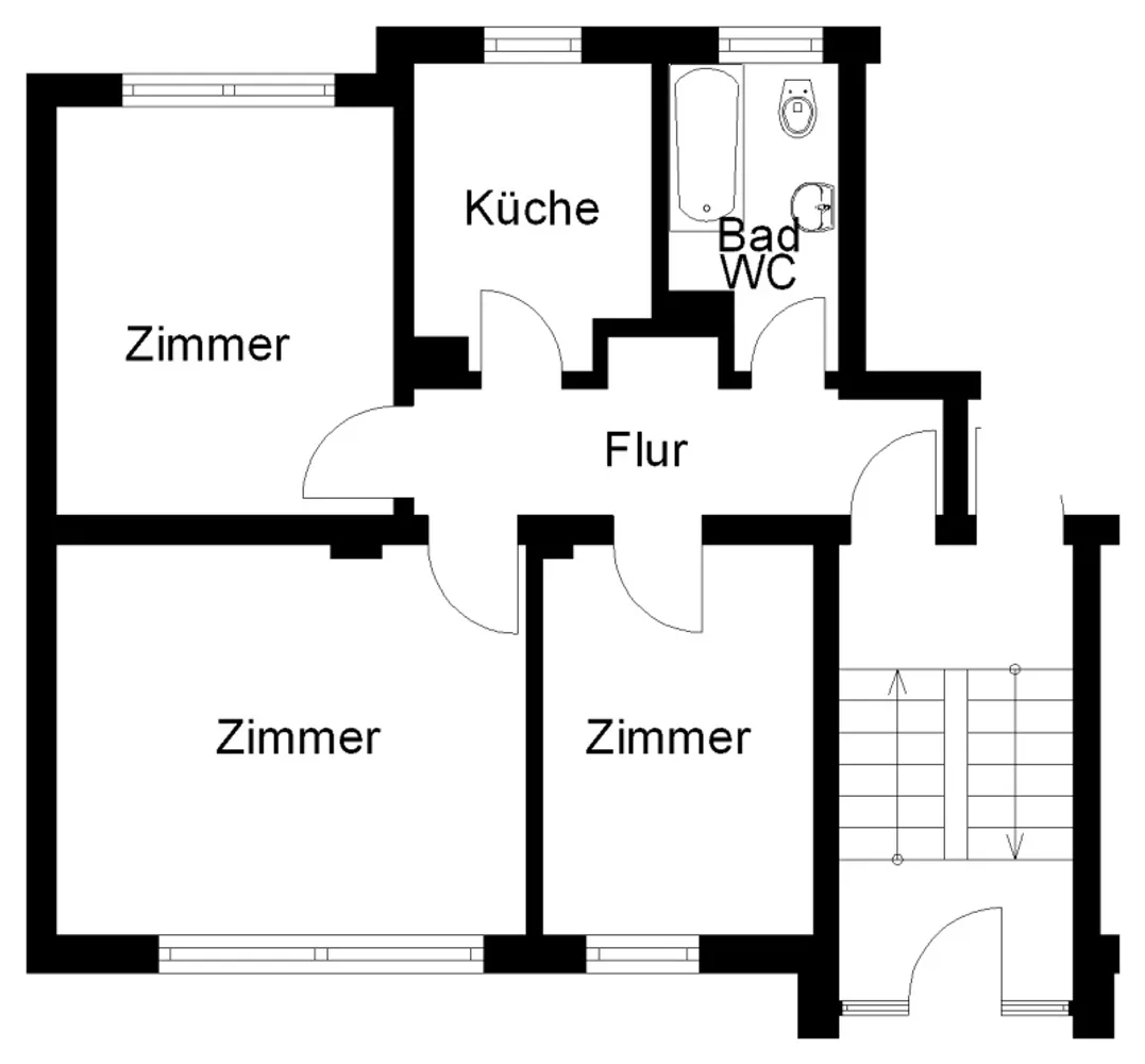 3 Zimmer Wohnung mit 62 m² in Osnabrück – Bild 2