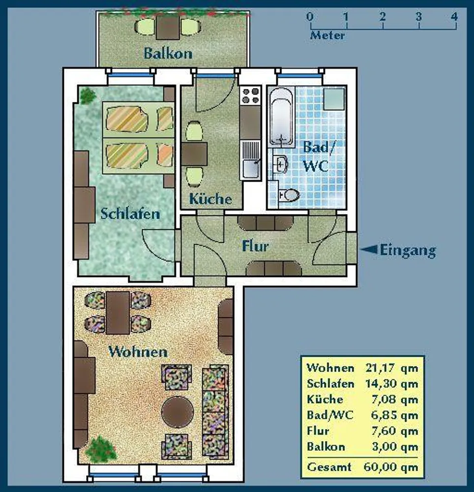 2 Zimmer Wohnung mit 60 m² in Dresden – Bild 2