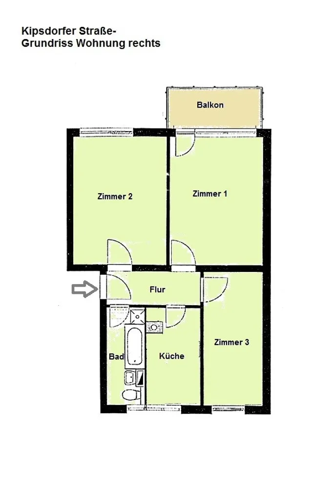 3 Zimmer Wohnung mit 60 m² in Dresden – Bild 4
