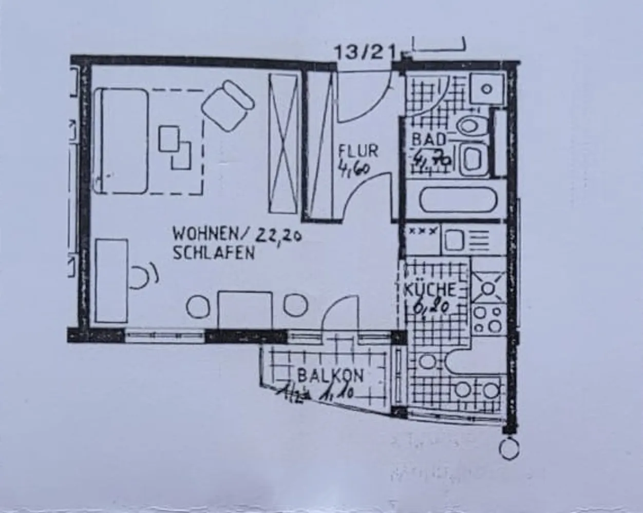 2 Zimmer Wohnung mit 40 m² in München – Bild 2