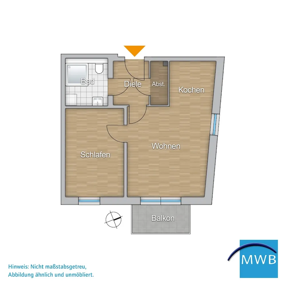 2 Zimmer Wohnung mit 54 m² in Oberhausen – Bild 2