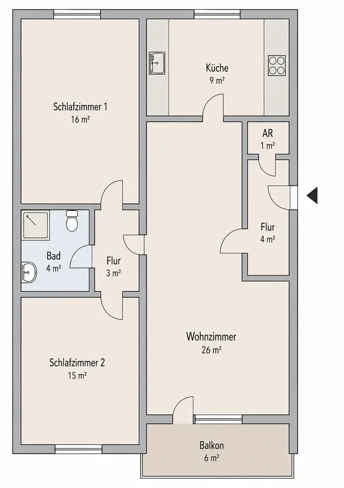 3 Zimmer Wohnung mit 80 m² in Hannover – Bild 11