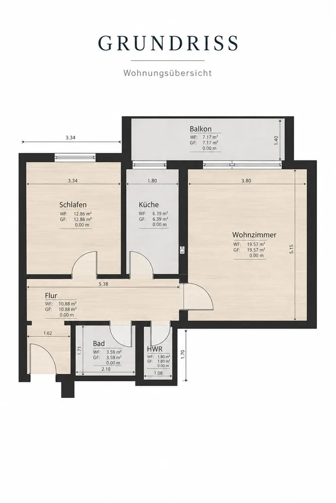 2 room apartment with 58 m² in Munich – Photo 2