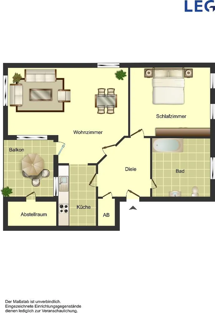 2 Zimmer Wohnung mit 52 m² in Hamm – Bild 2