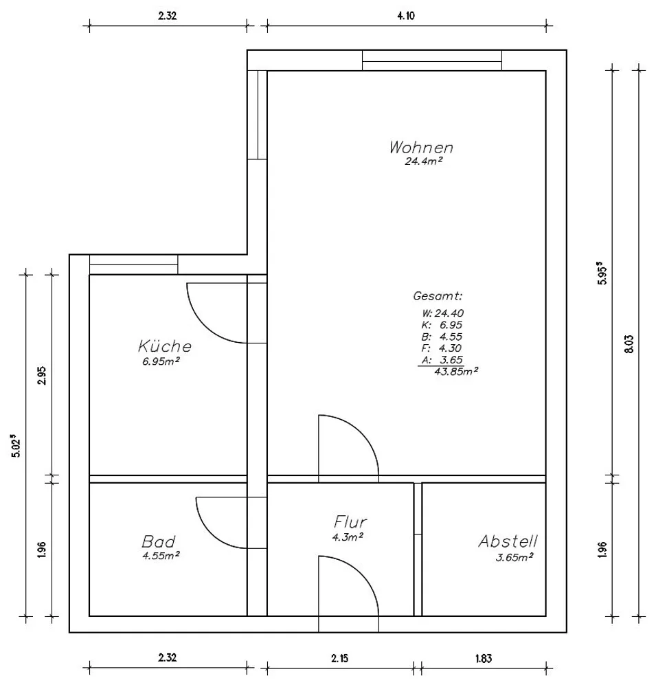 2 room apartment with 44 m² in Munich – Photo 2