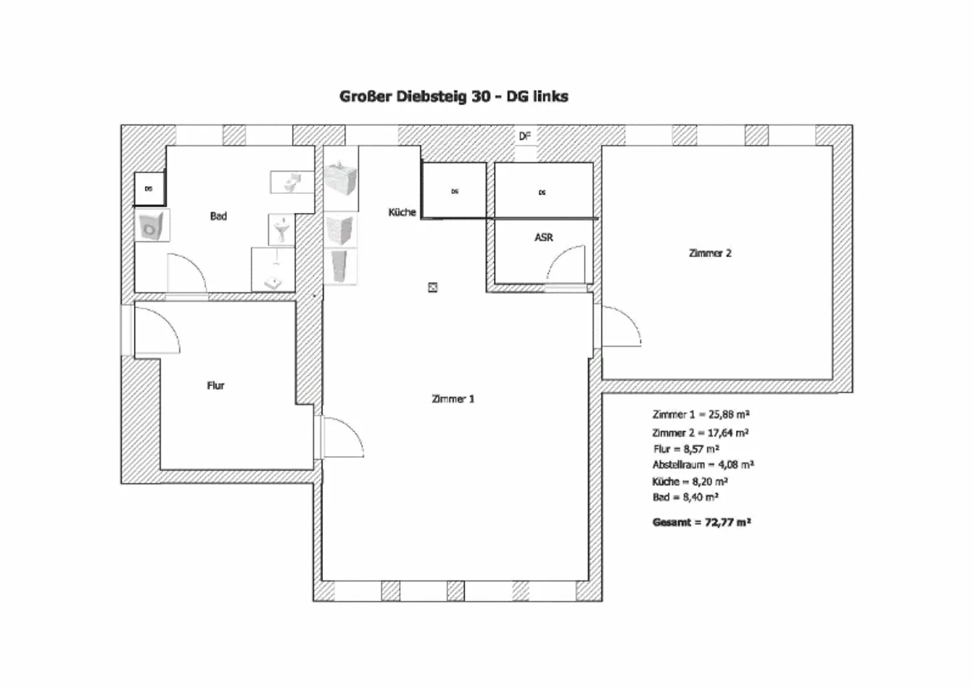 2 Zimmer Wohnung mit 73 m² in Stralsund – Bild 7