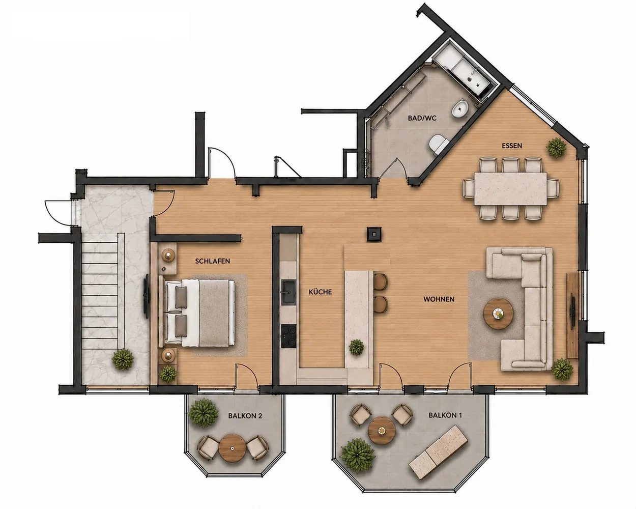 2 Zimmer Wohnung mit 55 m² in Stuttgart – Bild 11