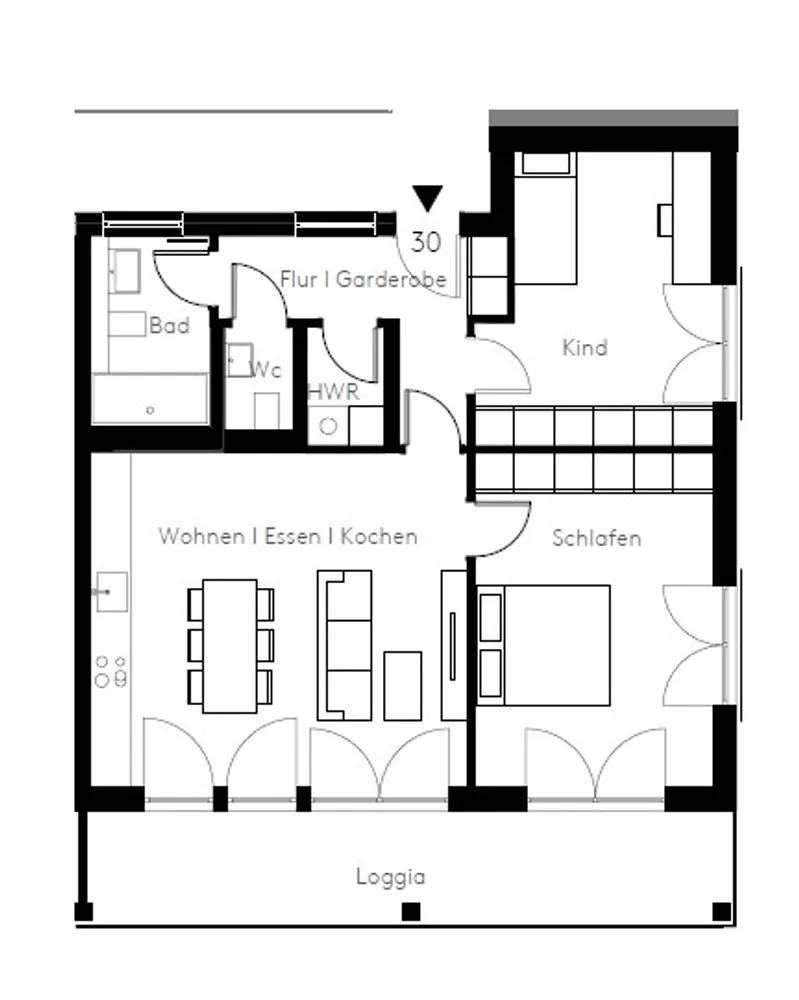 3 Zimmer Wohnung mit 87 m² in Regensburg – Bild 2