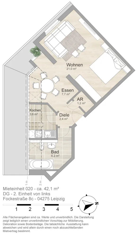 2 Zimmer Wohnung mit 42 m² in Leipzig – Bild 10