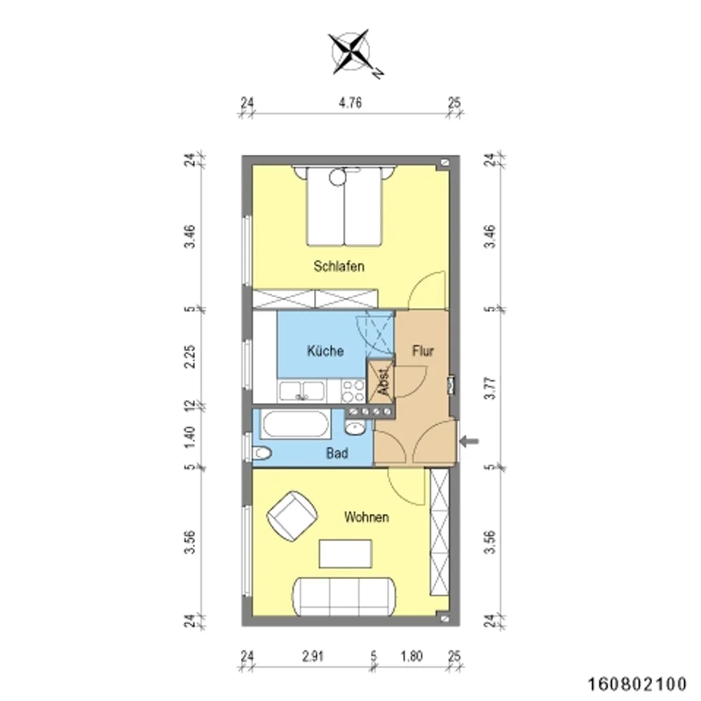 2 Zimmer Wohnung mit 49 m² in Berlin – Bild 2