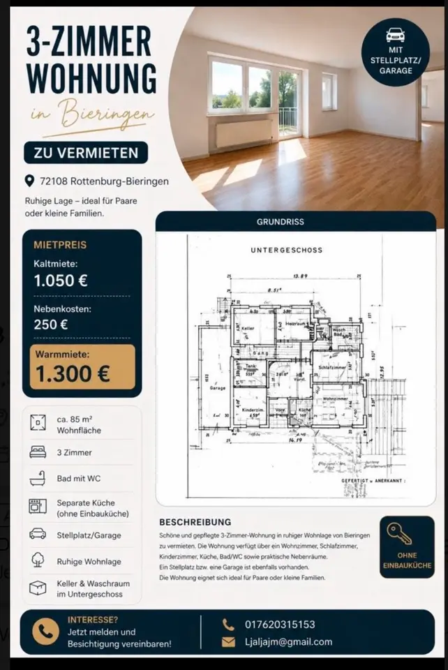 3 Zimmer Wohnung mit 76 m² in Rottenburg am Neckar – Bild 10