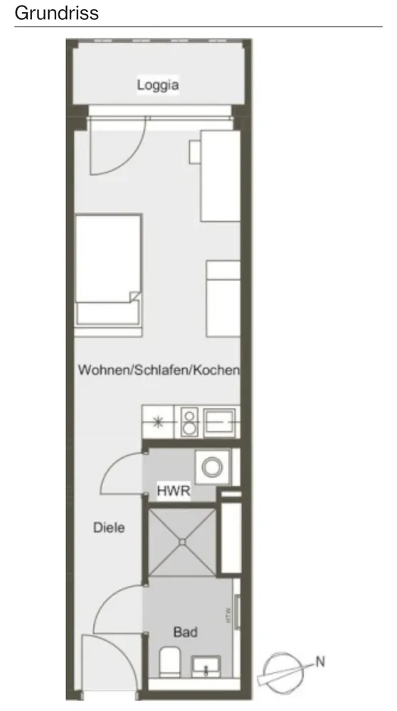 1 Zimmer Wohnung mit 30 m² in Berlin – Bild 8