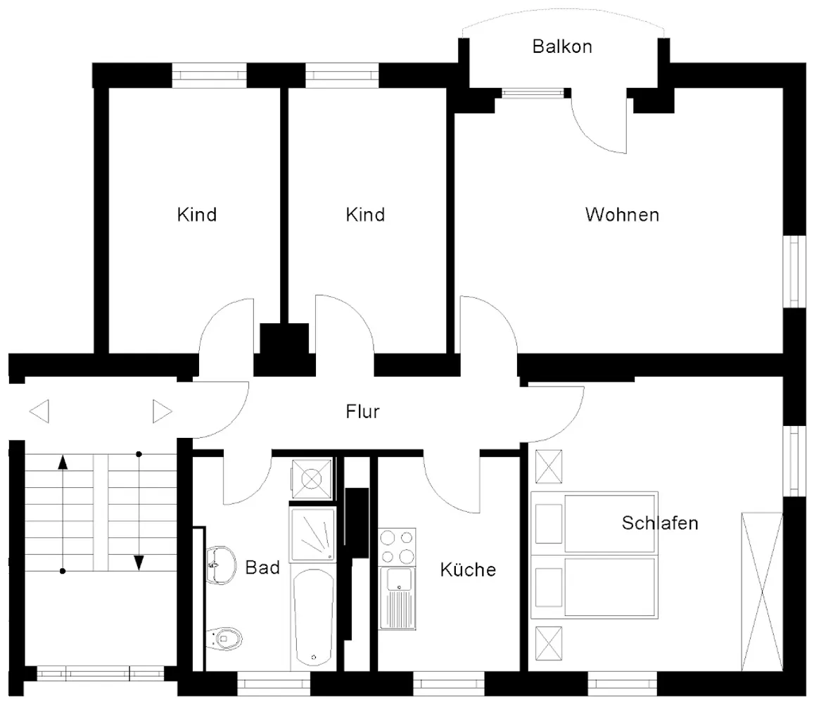 4 Zimmer Wohnung mit 83 m² in Neuwied – Bild 1