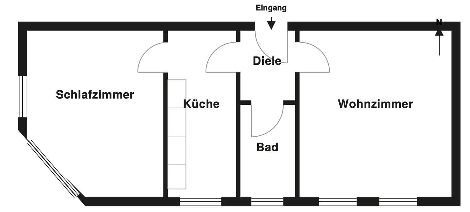 3 Zimmer Wohnung mit 50 m² in Düsseldorf – Bild 11