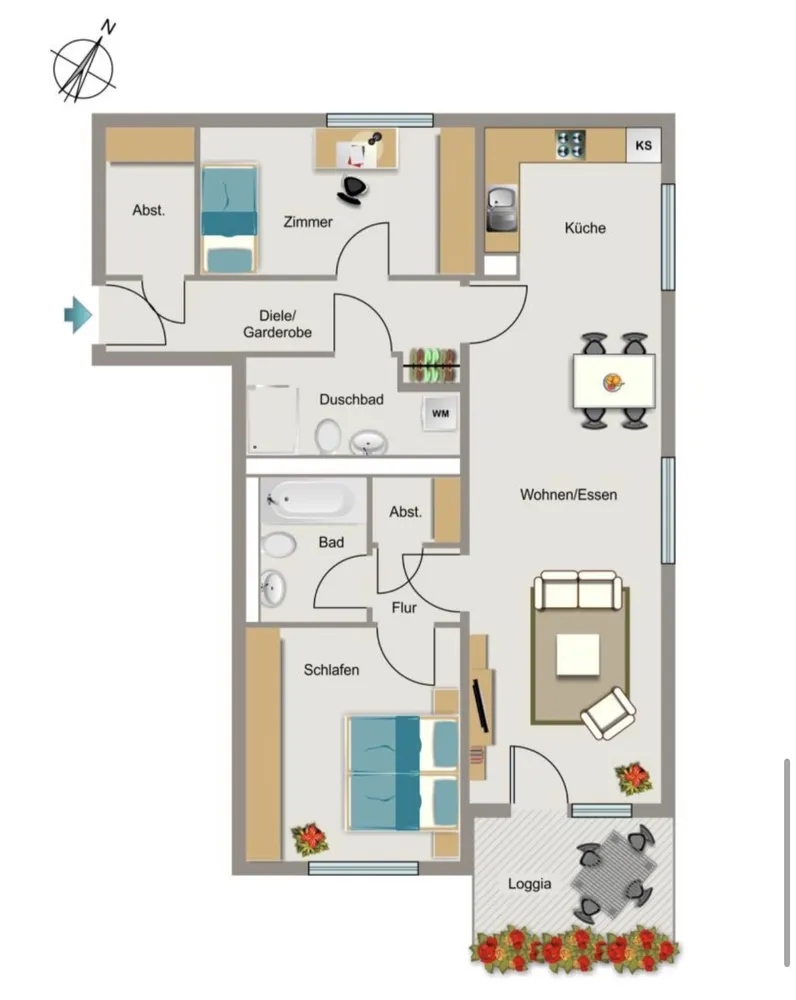 4 Zimmer Wohnung mit 87 m² in Düsseldorf – Bild 9