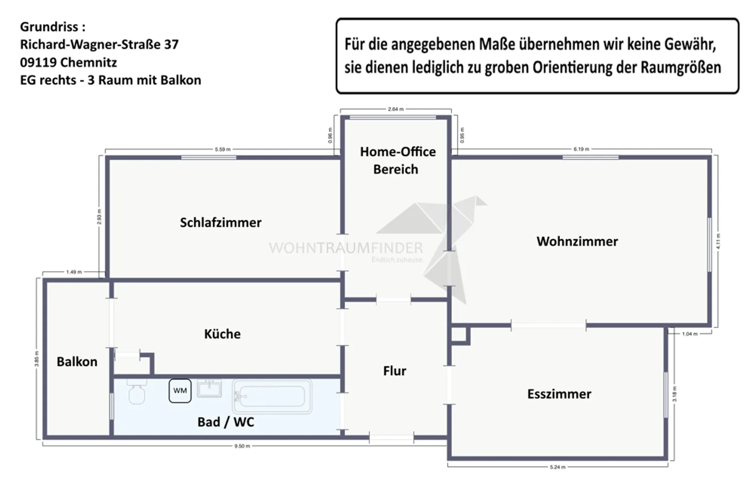 3 Zimmer Wohnung mit 94 m² in Chemnitz – Bild 2