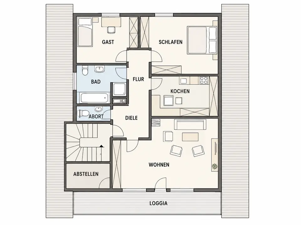 4 Zimmer Wohnung mit 62 m² in Mosbach – Bild 9