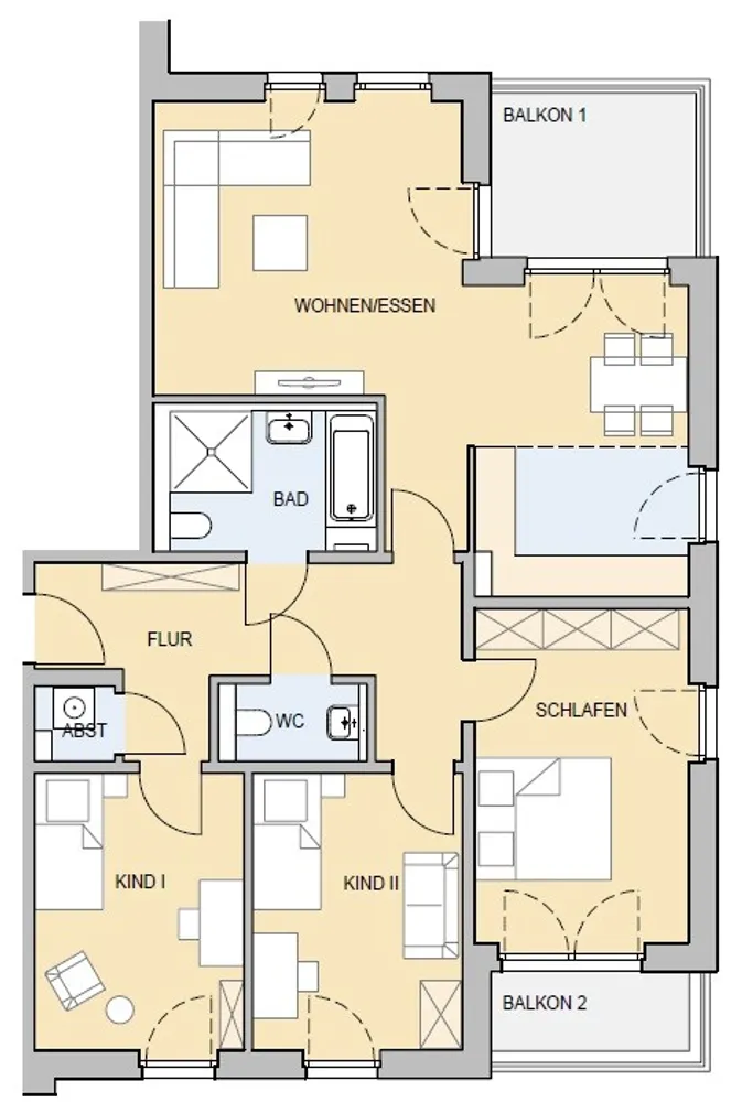 4 Zimmer Wohnung mit 106 m² in Braunschweig – Bild 3