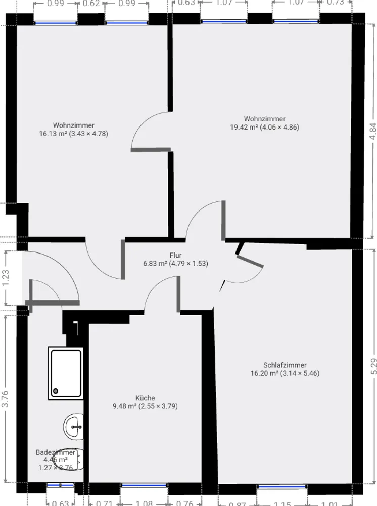 3 Zimmer Wohnung mit 71 m² in Halle (Saale) – Bild 6